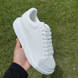 Triple White Alexander McQueen Designer Men Shoe