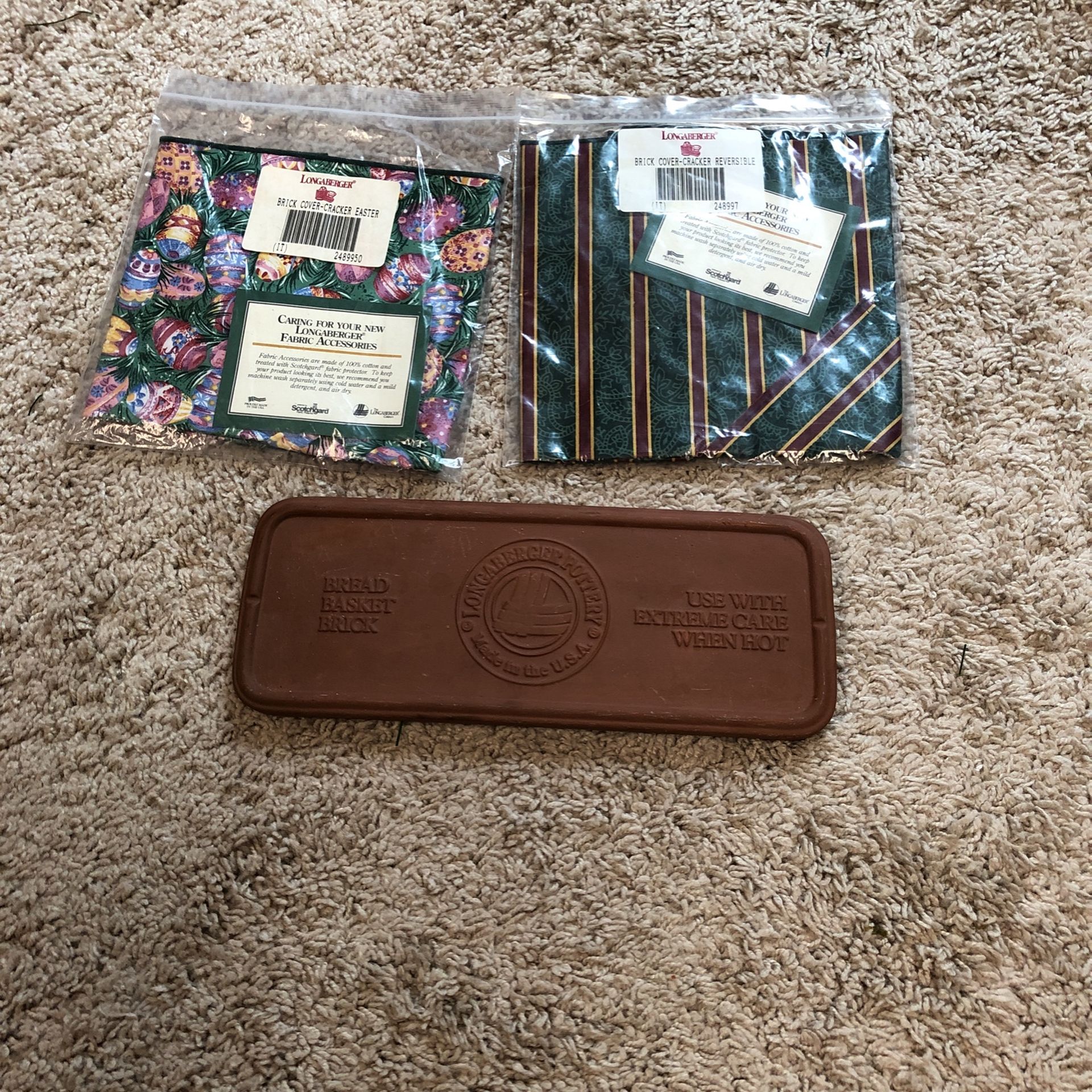 Longaberger cracker Brick With Covers