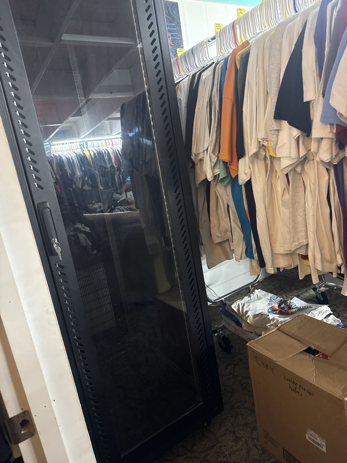 Server Rack Network Cabinet Music Rackmount 19” Rack Locking Glass Door On Wheels