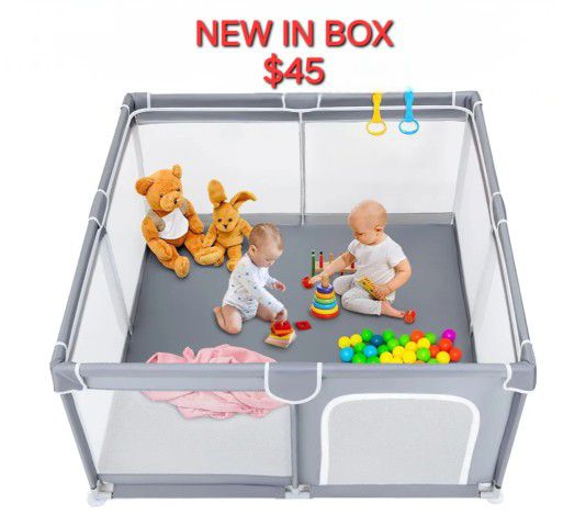 Brand New Large BABY Playpen 50"x50x27 Toddler Play Yard Portable Kids Activity Center With Anti Collision Foam Corralito DE Bebe 