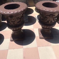 New Flower Pots Made Out Of Cement Perfect Gift 