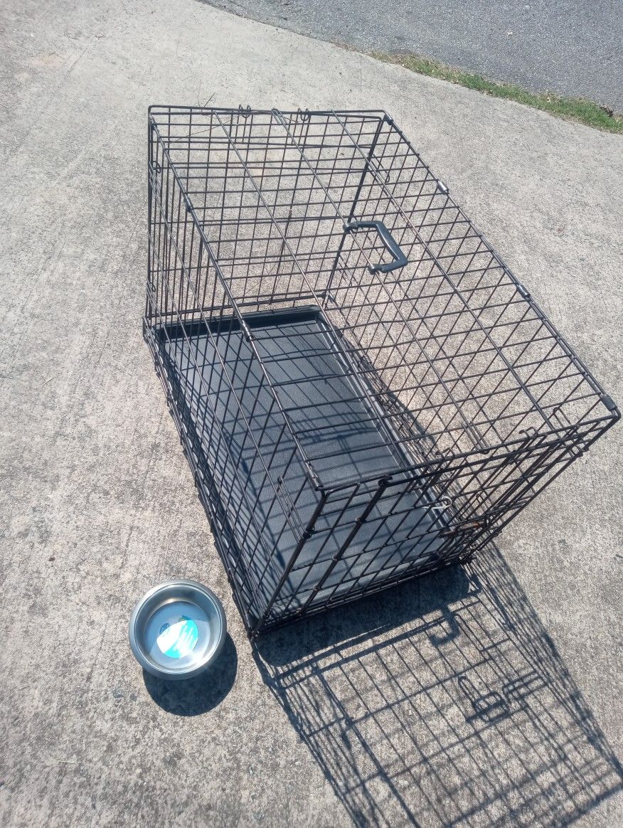 Dog Cage+Tray+Bowl 30 Medium