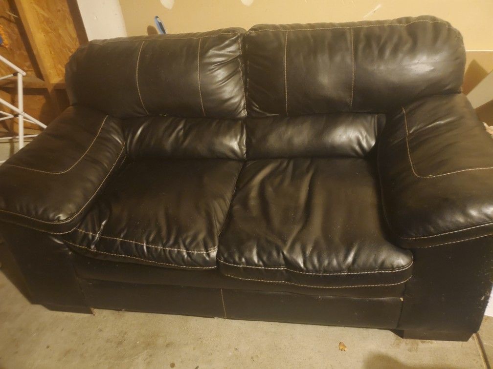 Leather Love Seat