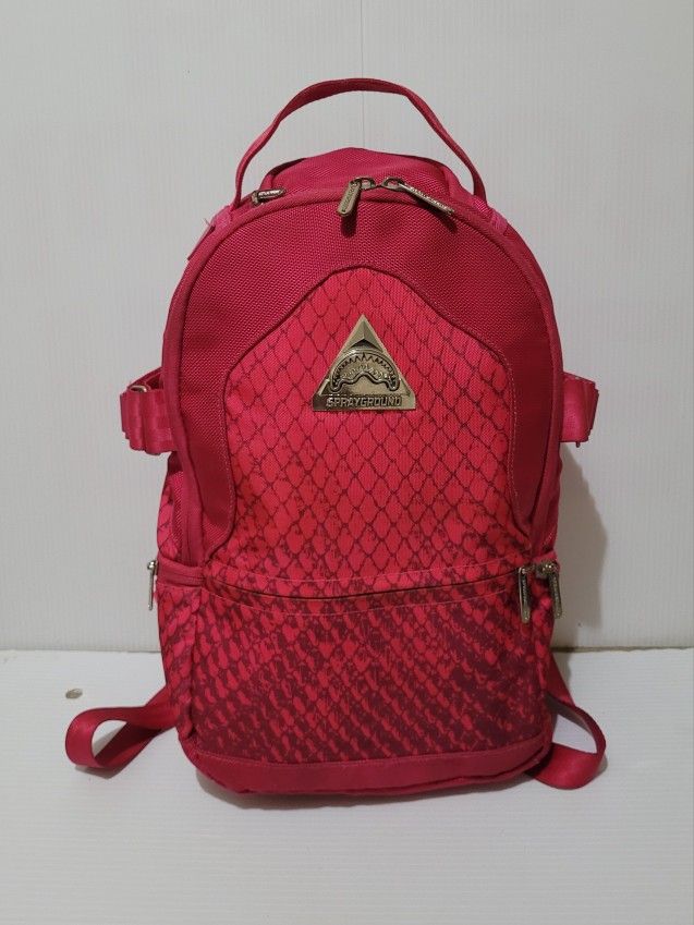 SPRAYGROUND Rython Bright Pink School BACKPACK GUC Small Size Scale Pattern.