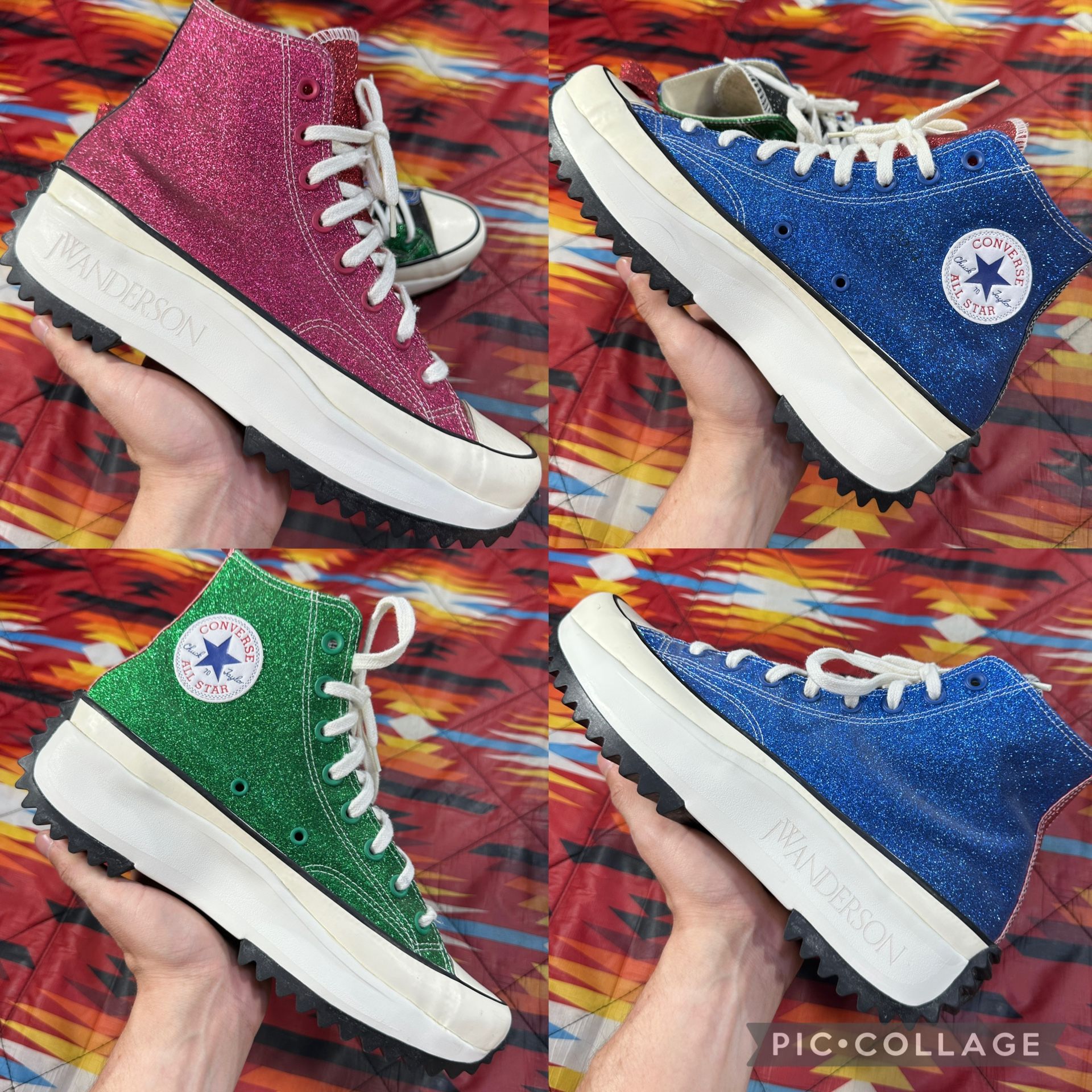 Converse J.W. Anderson Run Star Hike Glitter 164842C Sneakers Mens 