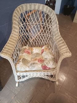 Vintage wicker rocker