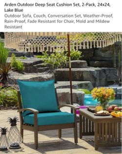 New set of 1 patio chair cushion