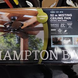 Hampton Bay 52 inch misting fan with pump new in the box