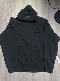 essentials hoodie all black