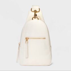 Universal Thread Cream Faux Leather Sling Bag