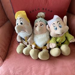 Classic Walt Disney Snow White Dwarf Plush Dolls