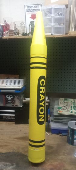 Yellow crayon coin bank