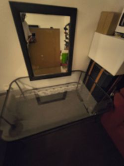 Medium sized wall mounted mirror
