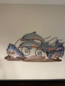 3 Dolphin in the sea Wall Decoration