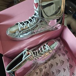 Adams Boxing Shoes All Chrome Opro Boxing Shoes 