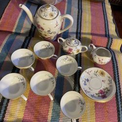 Vtg ROSENTHAL KRONACH-GERMANY ELSE FLORIDA  11  TEA SET Traudel Floral w/Gold