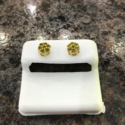 10k Gold With Diamond Earrings On Special!!