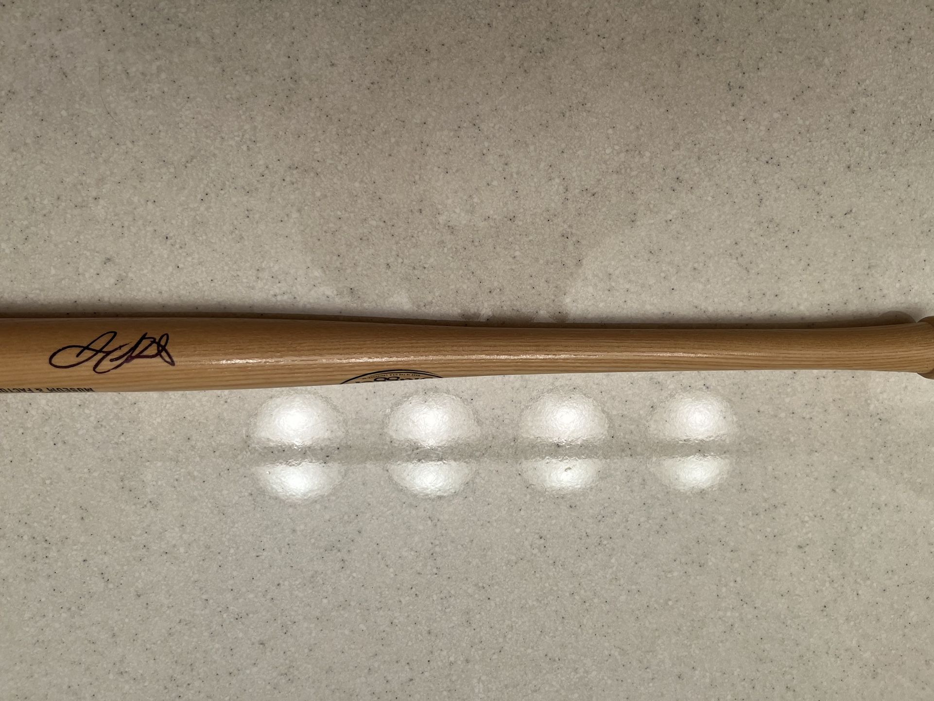 Gavin Sheets Autographed Louisville Slugger Mini Bat