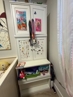 White shelves
