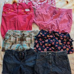 Set of 7 Young Girls size 7/8-10/12 pairs of Shorts 
