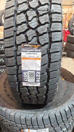 Lt 285/75/16 Patagonia A/T R 10 ply 50.000 miles wranty