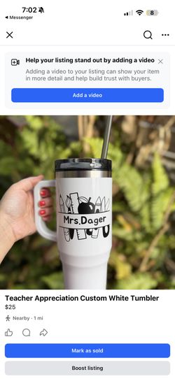 Teacher appreciation White Custom Tumblers