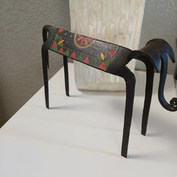 Brutalist Forged Metal Elephant 