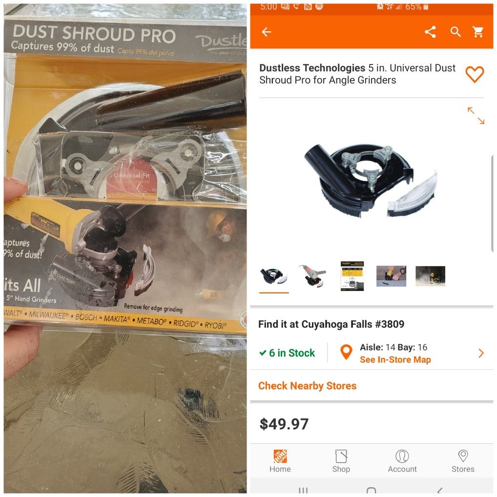 Dustless Technologies 5 in. Universal Dust Shroud Pro for Angle Grinders