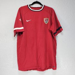 NIKE USA SOCCER JERSEY RED UNITED STATES SOCCER TEAM SPHERE DRY XL FOOTBALL 