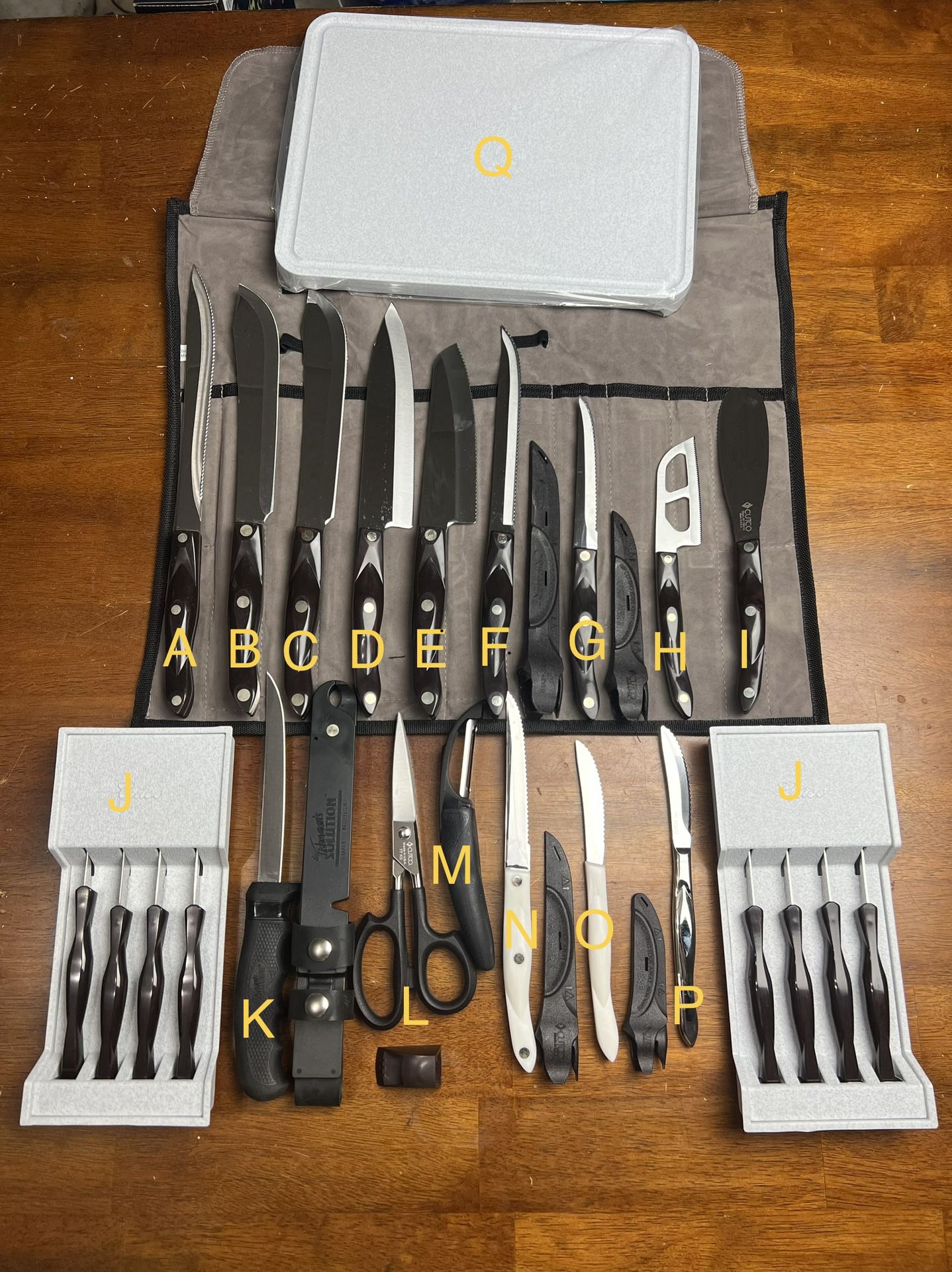 syvio Knife Sets for Kitchen with Block, Kitchen Knife Sets 14 Piece with  Built-in Sharpener for Sale in Riverside, CA - OfferUp