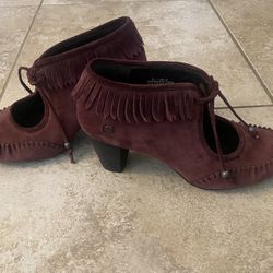 Women’s Suede Fringe Ankle Boots