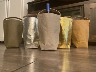 Premium Quality Reusable Single Wine Bag Bottle Protector Carrier for Travel, Picnic, Winery Tours and more