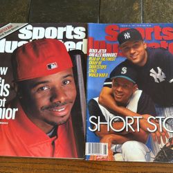 Vintage Sports Illustrated Jeter,Arod,Griffey Magazines