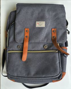 gray Modoker Vintage Canvas Backpack