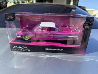 Pink Slip 1960 Chevrolet Impala Pink 1:24 Scale