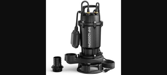 AquaStrong 1 HP Grinder Sewage Pump - 4200 GPH with Auto Float
