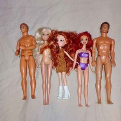 Doll Lot!  Hair Needs Some Fixing Up