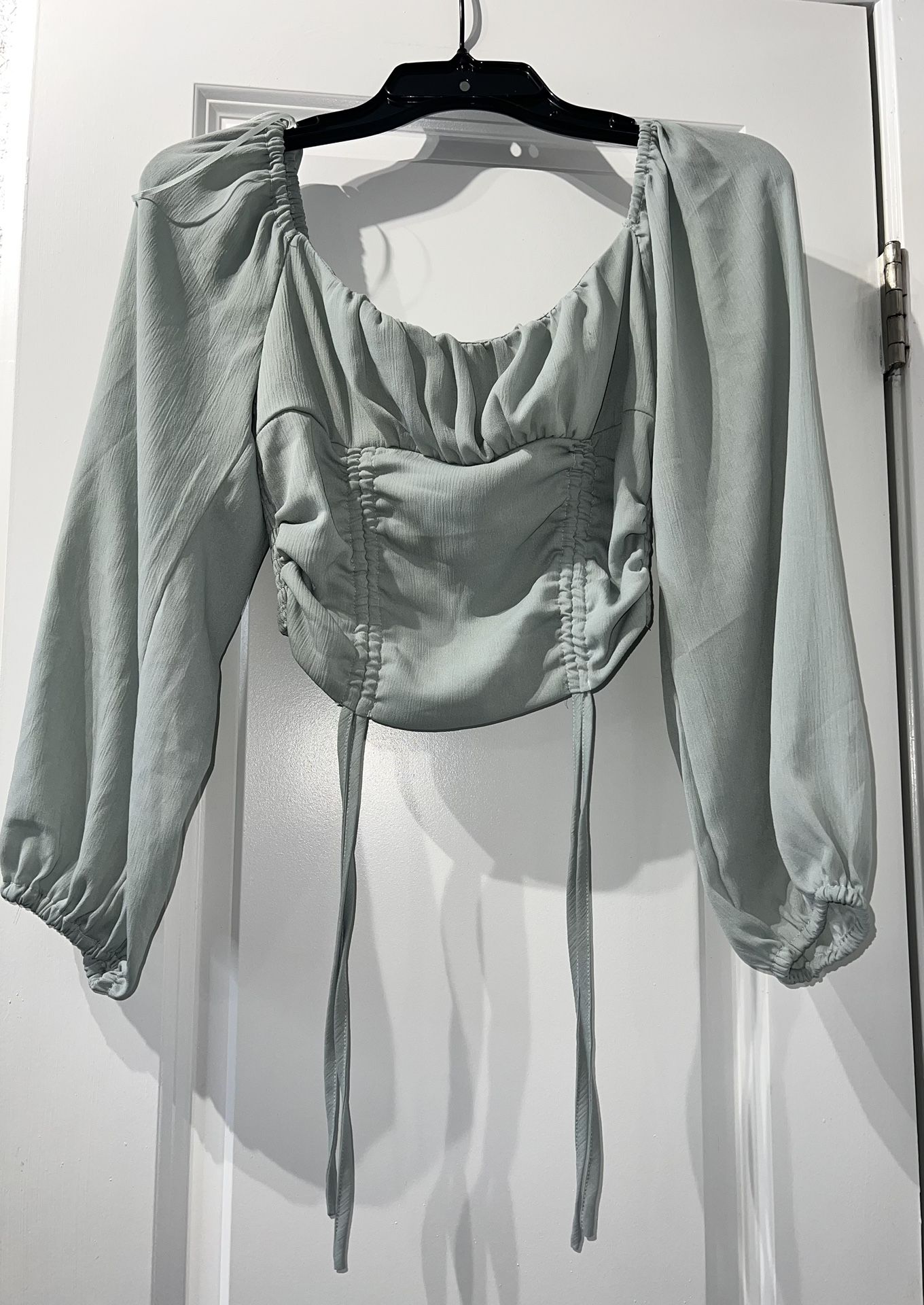 Trendy Satin Corset Crop Top