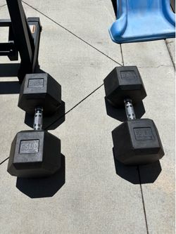 65lb rubber dumbbells