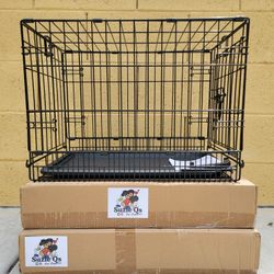 22" Foldable Dog Crate,  Travel Friendly, XS/S Dogs. Cats, Easy Clean Slide Out Bottom Tray,  