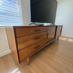 West Elm Mid-Century Media Console (80”) In Acorn