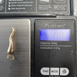 14kt GOLD HORN PENDANT 