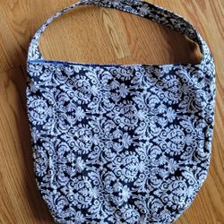 Reversible Cotton Canvas Hobo Bag