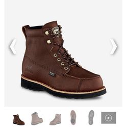 SIZE 9 RED WING BY IRISH SETTER WATERPROOF LEATHER BRAND NEW BOOTS 