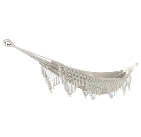 Bliss Hammocks 40” Wide Brazilian Style Hammock in a Bag with Decorative Fringe & Hanging Hardware, 250 lb. Capacity