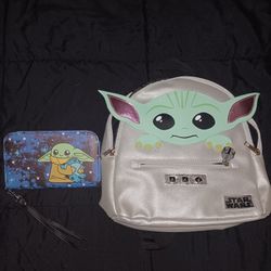 Grogu Wallet And Backpack