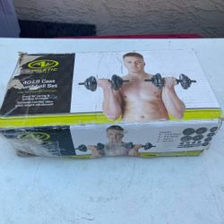 Athletic Works 40lb Adjustable Cast Iron Dumbbell Set