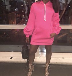 Sweatshirt dress With hoodie