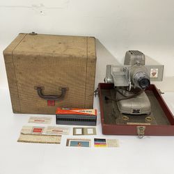 TDC VIVID Selectron ~ Slide Projector Deluxe ~ Model D ~ in Carrying Box ~ WORK