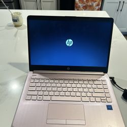 light Pink HP laptop 